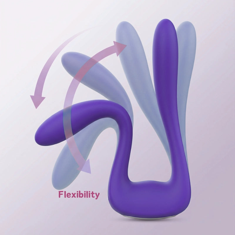 Dynamic render showing one arm bending freely while the other remains straight, illustrating product flexibility and ergonomic motion.