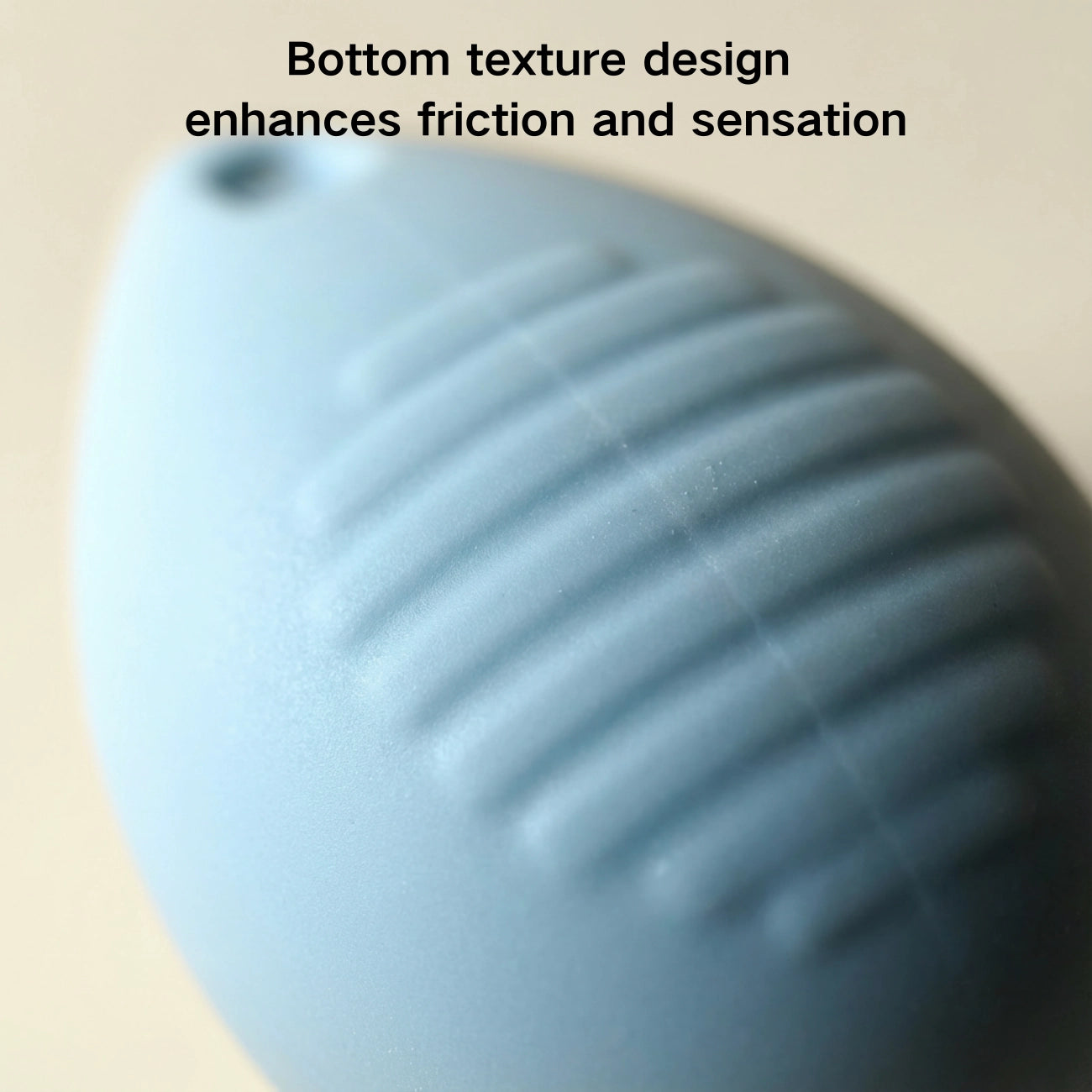 Macro close-up of the textured underside that increases friction and sensation