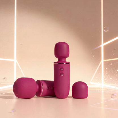 Image showing the detachable silicone head cover being removed to reveal the unchanged massager head underneath.