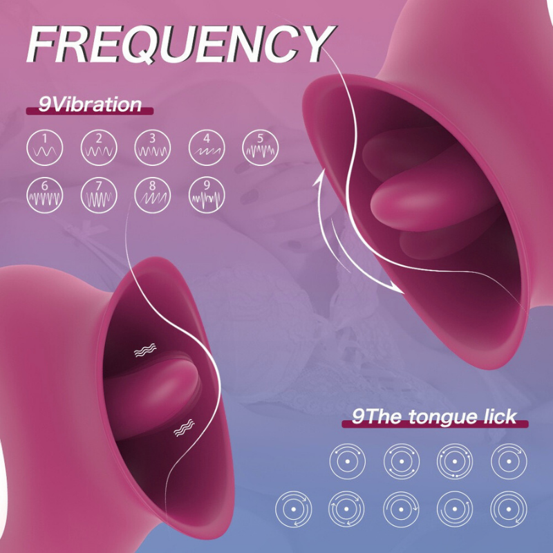 9 vibration+9 tongue lick