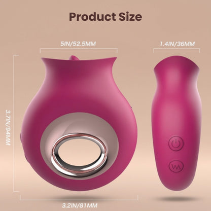 Burgundy electronic device with measurements on a beige background